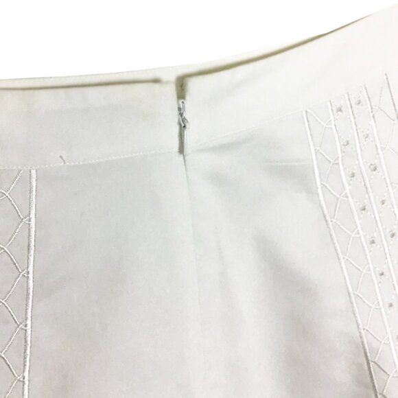 TEMPERLY LONDON Bellanca Embroidered Cotton Poplin Midi Skirt - Picture 8 of 14